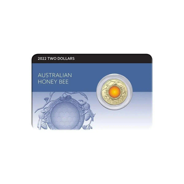 2022 Australian Honey Bee $2 Coin in card 2022 Australian Honey Bee $2 Coin in card