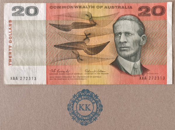 1966 Australia $20 Coombs Wilson First Prefix XAA 272313 1966 Australia $20 Coombs Wilson First Prefix XAA 272313
