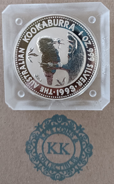1993 Australian $1 Kookaburra 1oz Silver Unc Coin