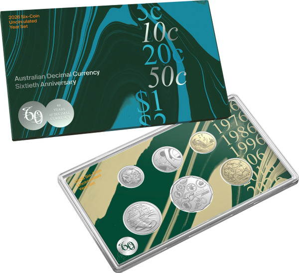 2026 60th Anniversary of Decimal Currency Six-Coin Year Set - Uncirculated