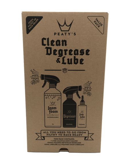 Peaty's Wash Degrease & Lube Starter Pack - All Weather