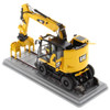 Diecast Masters Caterpillar M323F Railroad Wheeled Excavator Safety Yellow 1/50 Scale 85661