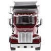 Diecast Masters Peterbilt 567 Tandem Truck with Pusher Axle in Metallic Red with Ox Bodies Stampede Dump Bed 1/50 71077