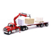 New Ray Freightliner 114SD Crane Truck with Flatbed and Accessories - Long Haul Trucker 1:32 New Ray Freightliner 114SD Crane Truck with Flatbed and Accessories - Long Haul Trucker 1:32