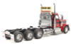 Diecast Masters Peterbilt 589 Tridem-Axle Truck with Day Cab Legendary Red Oversize Load 71147 1:32