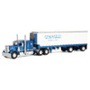 First Gear DCP 1/64 Peterbilt 351 Flat Top Sleeper Semi Truck with 40ft Vintage Reefer Trailer, Western Distributing 60-2285