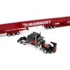 DCP by First Gear Peterbilt Model 379 with 70” Mid-Roof Sleeper & Fontaine® Magnitude Lowboy with Bunk & ERMC 6-Axle Hydra Steer with Bridge Beam Section Load 1/64 69-2432