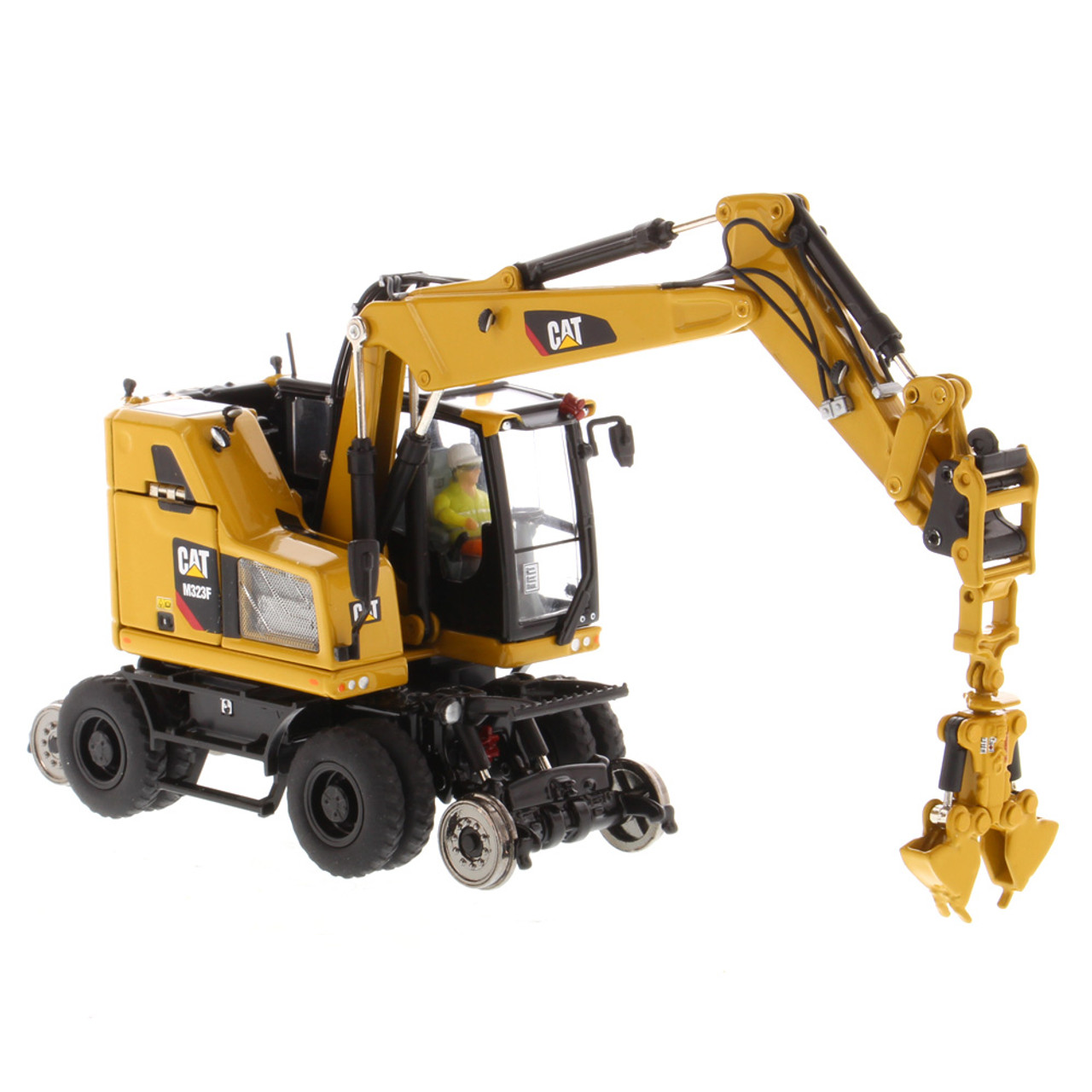 Diecast Masters Caterpillar  Cat M323F Railroad Wheeled Excavator - Cat Yellow Version 1:50  Scale 85662