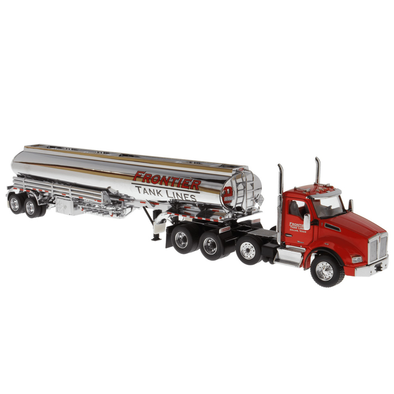 Diecast Frontier Tank Lines Kenworth T880S SBFA Day Cab with Heil  FD9300/DT-C4 Petroleum Trailer 1:50