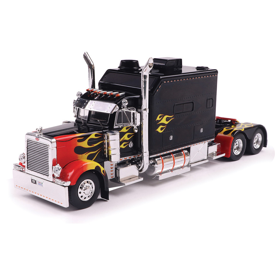 IXO ピータービルト 379　カスタム IXO Peterbilt 379 2002 Custom - Black w/ Flames 1:43 IA43009