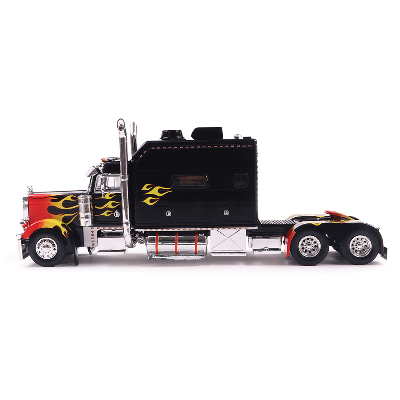 IXO Peterbilt 379 2002 Custom - Black w/ Flames 1:43 Scale IA43009