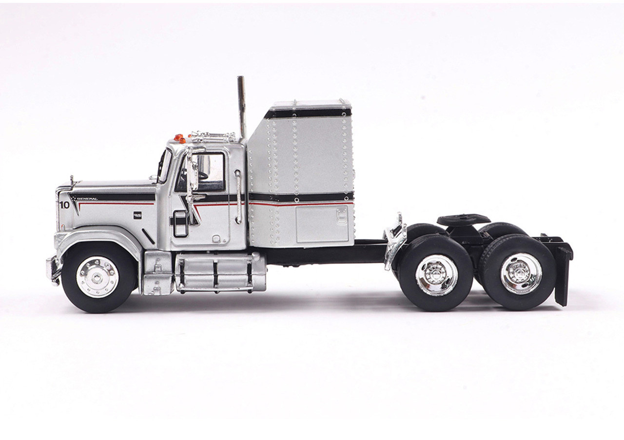 IXO GMC General 1980 - Silver w/ Black & Red Stripes IA64004