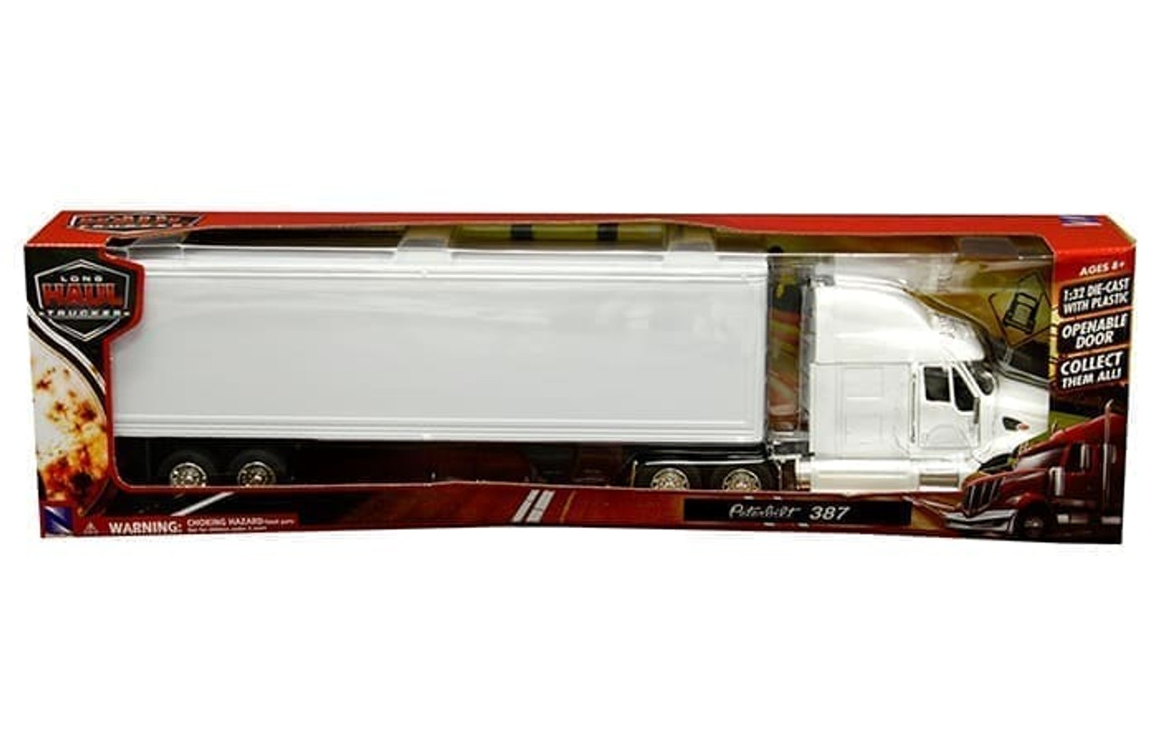 New Ray Peterbilt 387 All White - Long Haul Truckers 1:32