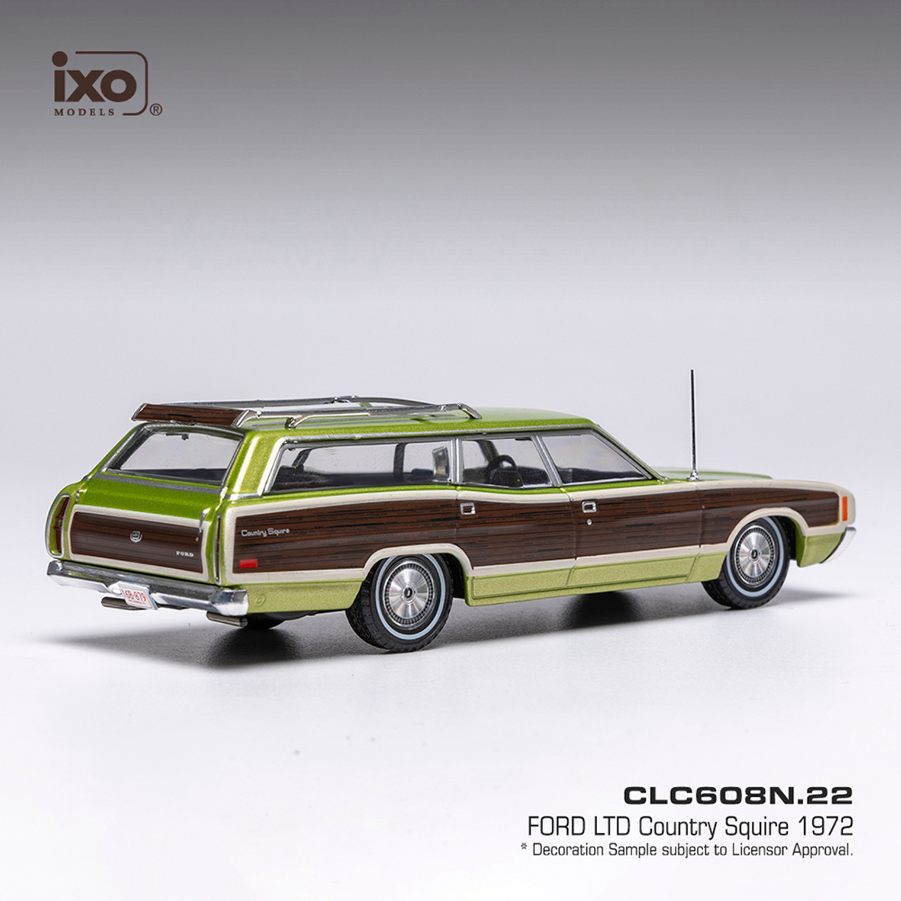 IXO Ford 1972 LTD Country Squire - Metallic Green Woodgrain Style Panel 1:43 Pre-Order