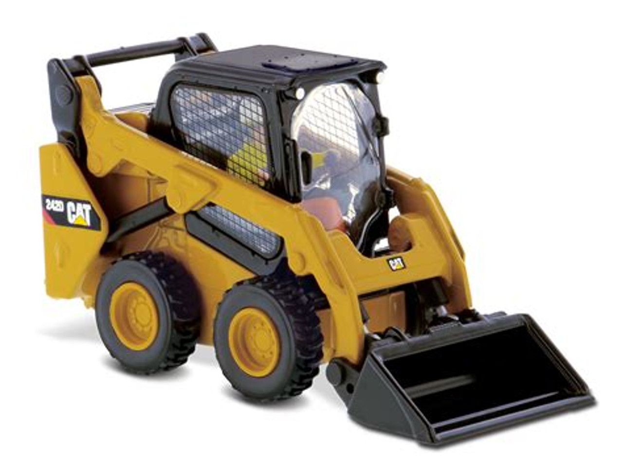Diecast Masters Caterpillar 242D Compact Skid Steer Loader with Operator and Tools 1/50 l 85525