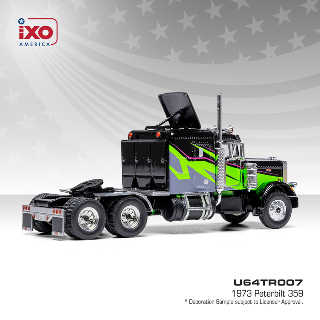 IXO Peterbilt 359 - Black and Lime 1973 1:64 U64TR007 Pre-Order