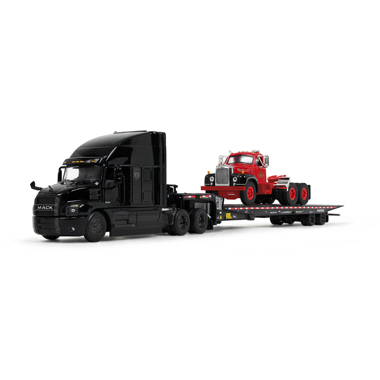 DCP Mack Anthem Sleeper & Landoll 440B-50CA Traveling Axle Trailer with Mack B-61 Day Cab Load Mack Anniversary *Pre-Order* 60-2151