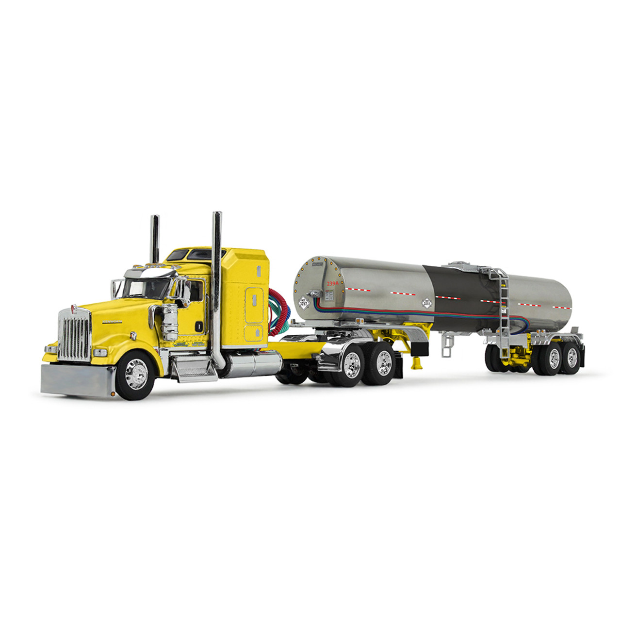 DCP Kenworth W900L with 60" Aerodyne Sleeper & Brenner Tank Trailer Double C Transport *Pre-Order* 60-2147