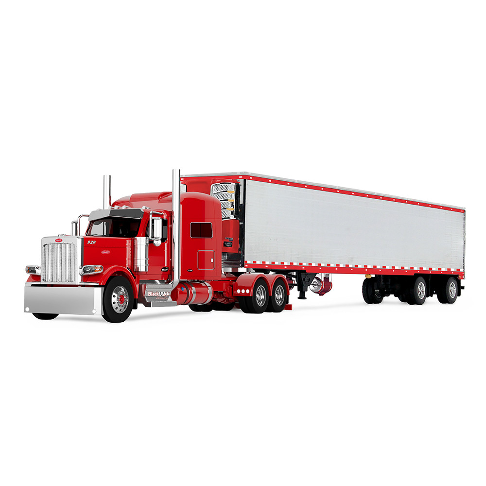 DCP by First Gear Peterbilt Model 589 with 78" Mid-Roof Sleeper & 53' Utility® Trailer with Reefer – Big Rigs Series II #6 - Blackjack Express LLC, 1:64 Scale Diecast – Limited Edition 69-2170