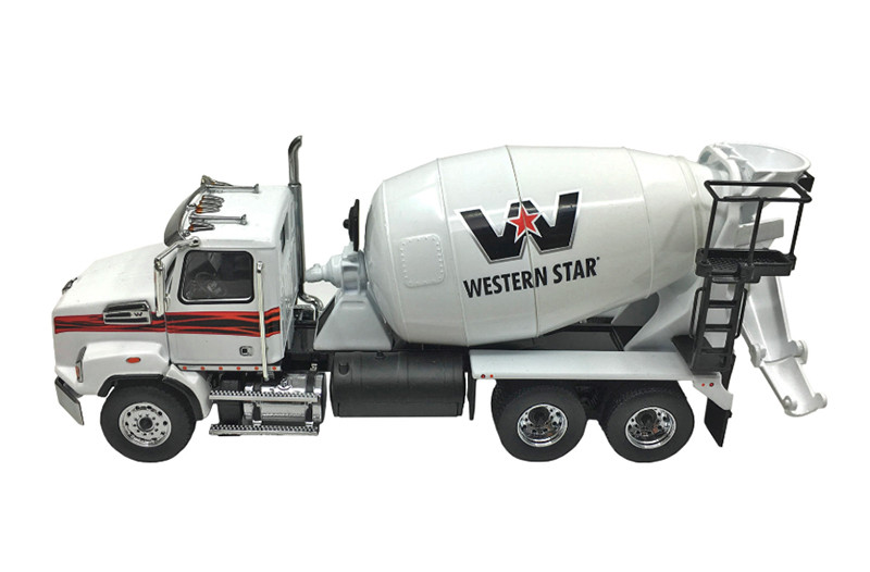 Diecast Masters Western Star 4700 SF Concrete Mixer Truck White with White Drum 1/50 71035