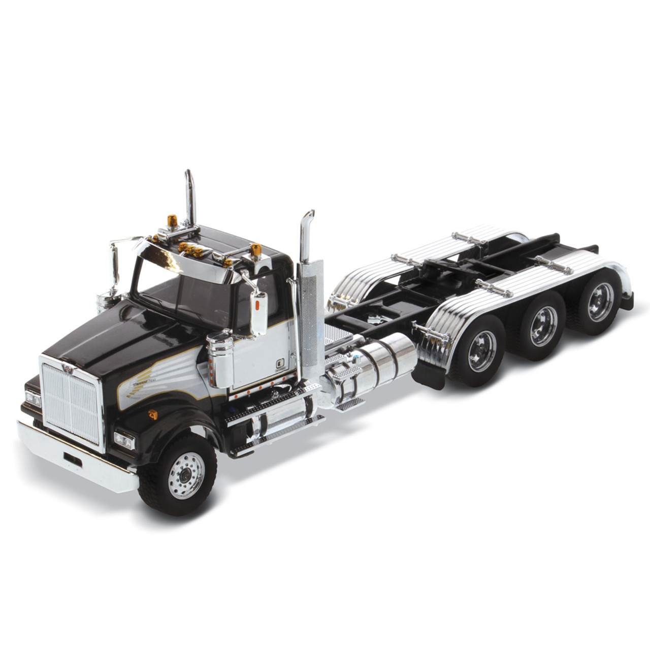 Diecast Masters Western Star 4900 SF Day Cab Tridem Tractor- Black