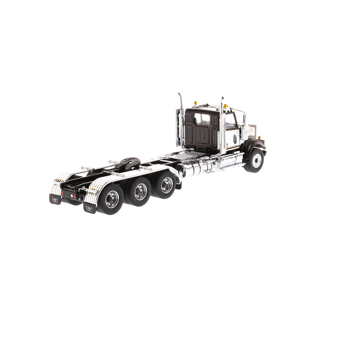 Diecast Masters Western Star 4900 SF Day Cab Tridem Tractor- Black cab  (with white decoration)1/50