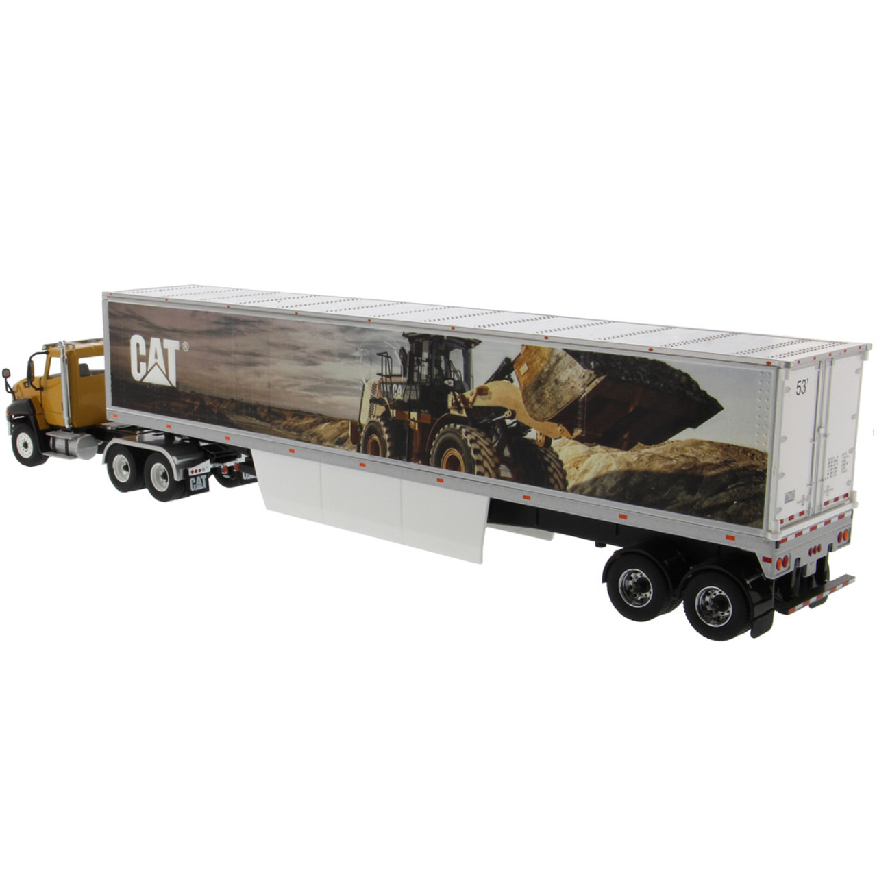 Diecast Master Cat CT660 w/Cat Mural Trailers 1/50 85666