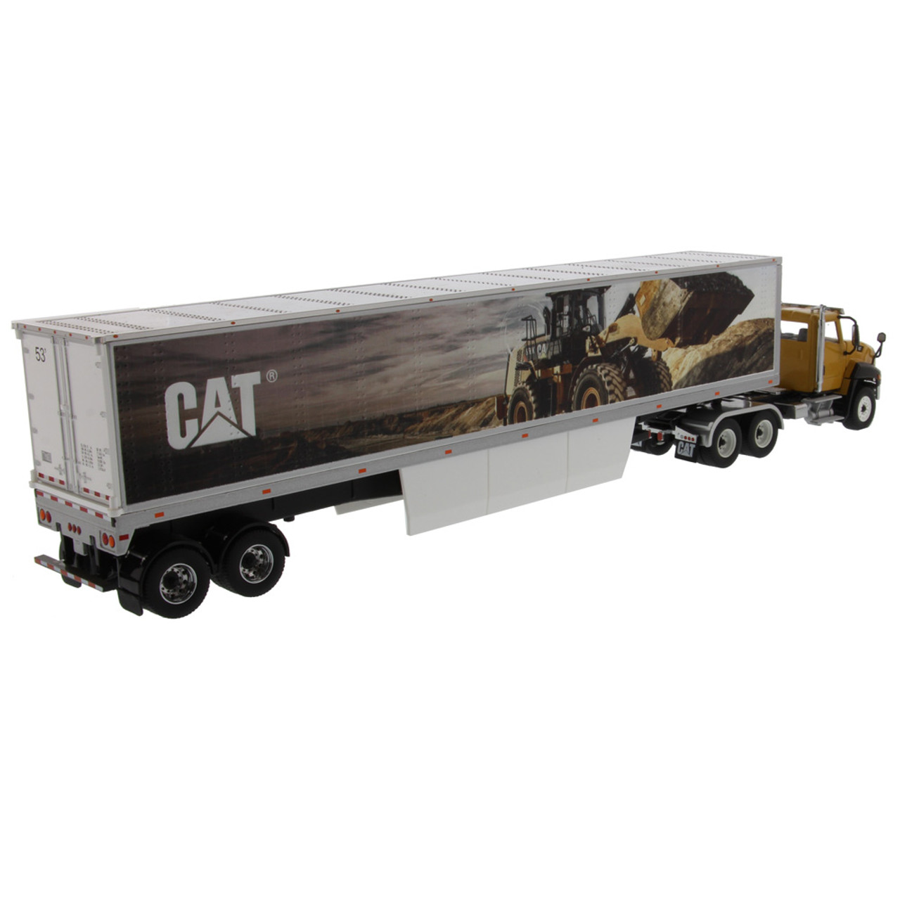 Diecast Master Cat CT660 w/Cat Mural Trailers 1/50 85666