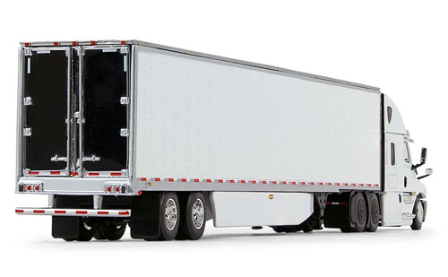 First Gear Freightliner 2018 Cascadia High-Roof Sleeper and 53' Utility Trailer with Thermo King Reefer and Skirts in White 60-1054