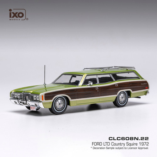 IXO Ford 1972 LTD Country Squire - Metallic Green Woodgrain Style Panel 1:43 Pre-Order