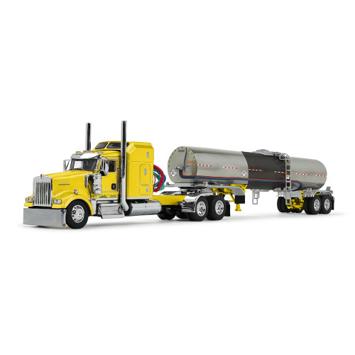 DCP Kenworth W900L with 60" Aerodyne Sleeper & Brenner Tank Trailer Double C Transport *Pre-Order* 60-2147
