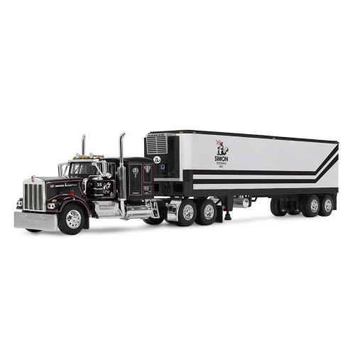DCP Kenworth W900A with 60” Flat Top Sleeper & 40’ Vintage Trailer with Reefer Dick Simon Trucking1/64 60-2272