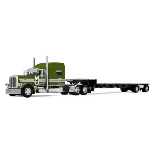 DCP by First Gear Peterbilt Model 389 with 70" Mid-Roof Sleeper & Transcraft Step Deck Trailer – Zimmerman Transport LLC, 1:64 Scale Diecast – Dealer Exclusive 60-2401