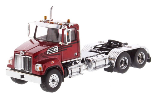 Diecast Masters Western Star 4700 SF Tandem Day Cab in Metallic Red 1/50 71037