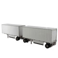 Diecast Masters Wabash National 28' Pup Trailers - Trailers White 1:50