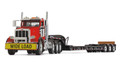 First GearPeterbilt Model 367 Day Cab in Cola Red with Talbert 55SA Lowboy Trailer1:50 scale 50-3476