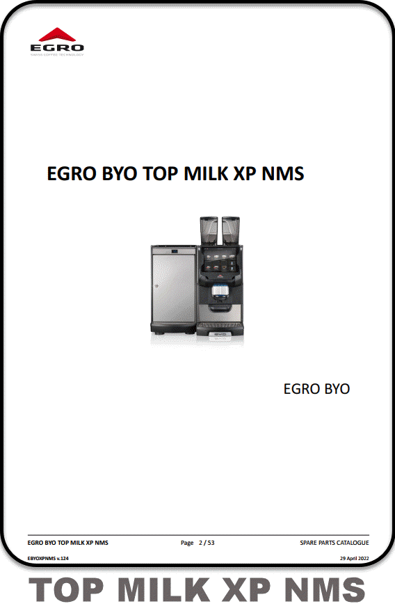 Egro BYO Top Milk NMS Parts Manual, Egro BYO Top Milk NMS  parts diagram, part manual Egro BYO Top Milk NMS, parts diagram Egro BYO Top Milk NMS