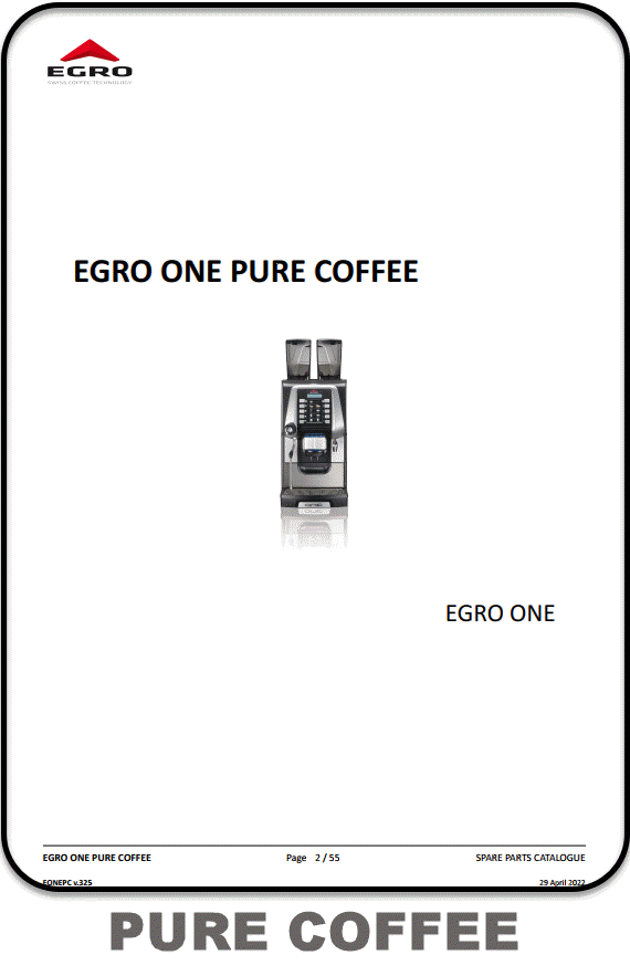 Egro One Pure Coffee Parts Manual, Egro One Pure Coffee  parts diagram, part manual Egro One Pure Coffee, parts diagram Egro One Pure Coffee