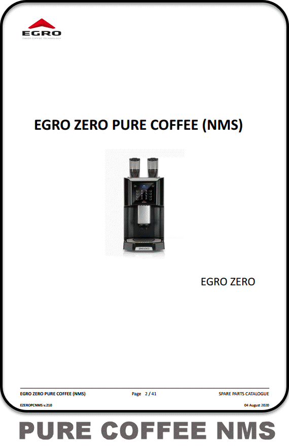 Egro Zero Pure Coffee NMS Parts Manual, Egro Zero Pure Coffee NMS  parts diagram, part manual Egro Zero Pure Coffee NMS, parts diagram Egro Zero Pure Coffee NMS