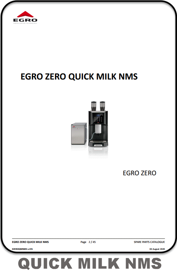 Egro Zero Quick Milk NMS Parts Manual, Egro Zero Quick Milk NMS  parts diagram, part manual Egro Zero Quick Milk NMS, parts diagram Egro Zero Quick Milk NMS