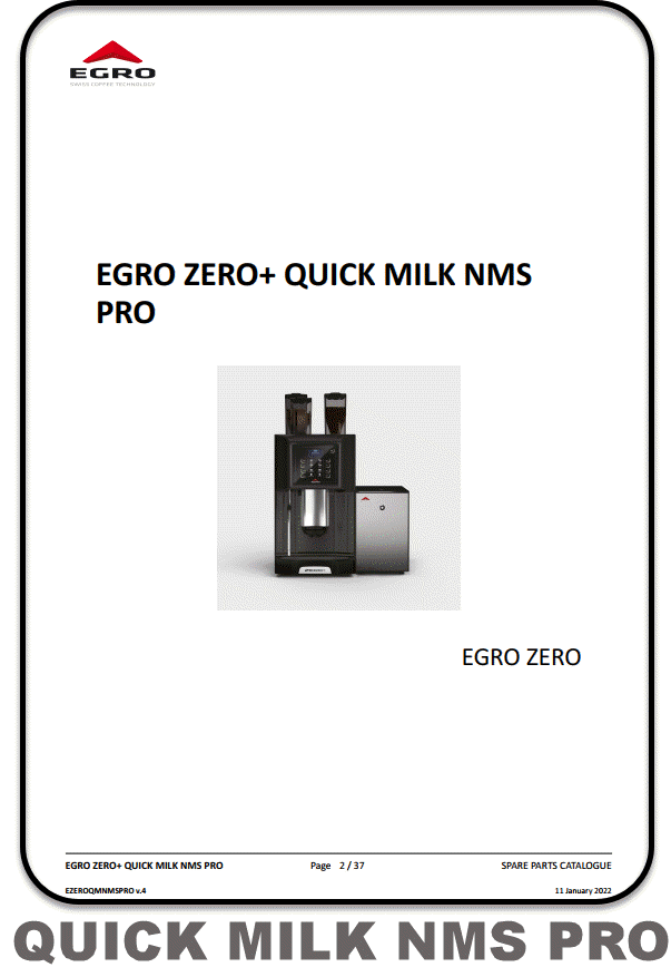 Egro Zero+ Quick Milk NMS Pro Parts Manual, Egro Zero+ Quick Milk NMS Pro  parts diagram, part manual Egro Zero+ Quick Milk NMS Pro, parts diagram Egro Zero+ Quick Milk NMS PRO