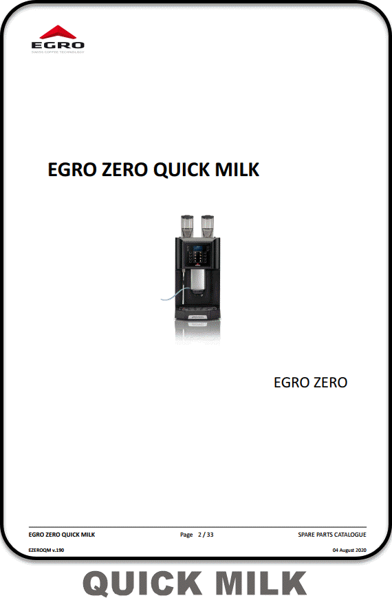 Egro Zero Quick Milk Parts Manual, Egro Zero Quick Milk  parts diagram, part manual Egro Zero Quick Milk, parts diagram Egro Zero Quick Milk