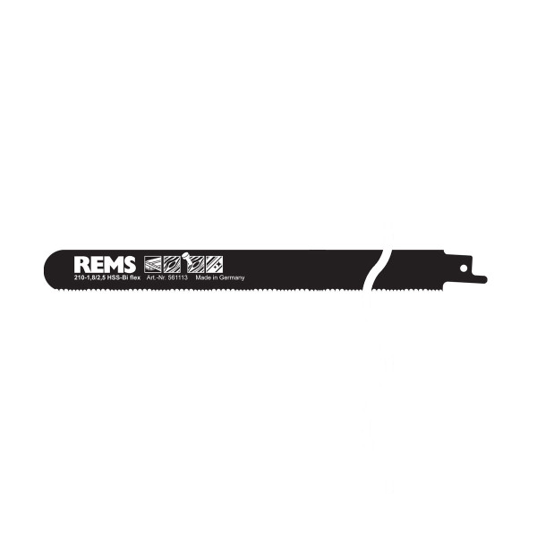 Rems 561113 210mm Round Tip Reciprocating Saw Blades - Pallets, Wood With Nails (5 pack)