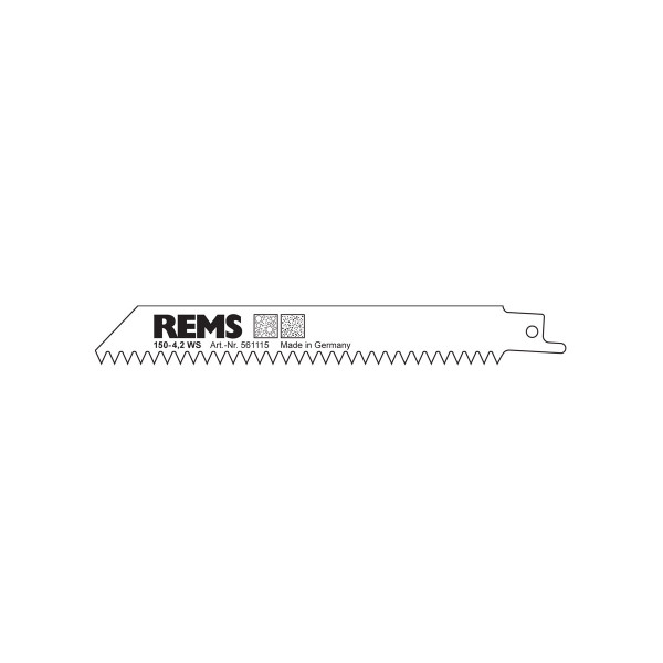 Rems 561115 150mm Reciprocating Saw Blades - Breeze Blocks, Plasterboard (5 pack)