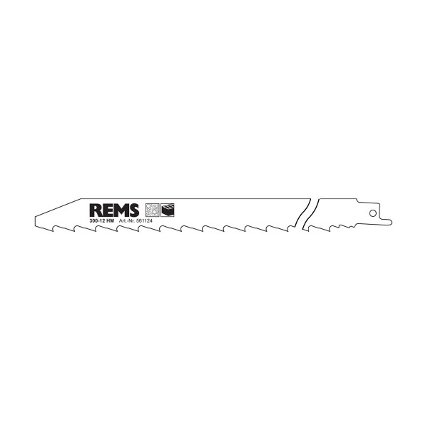 Rems 561124 300mm Reciprocating Saw Blades - Breeze Blocks, Pumice, Brick (1 pack)