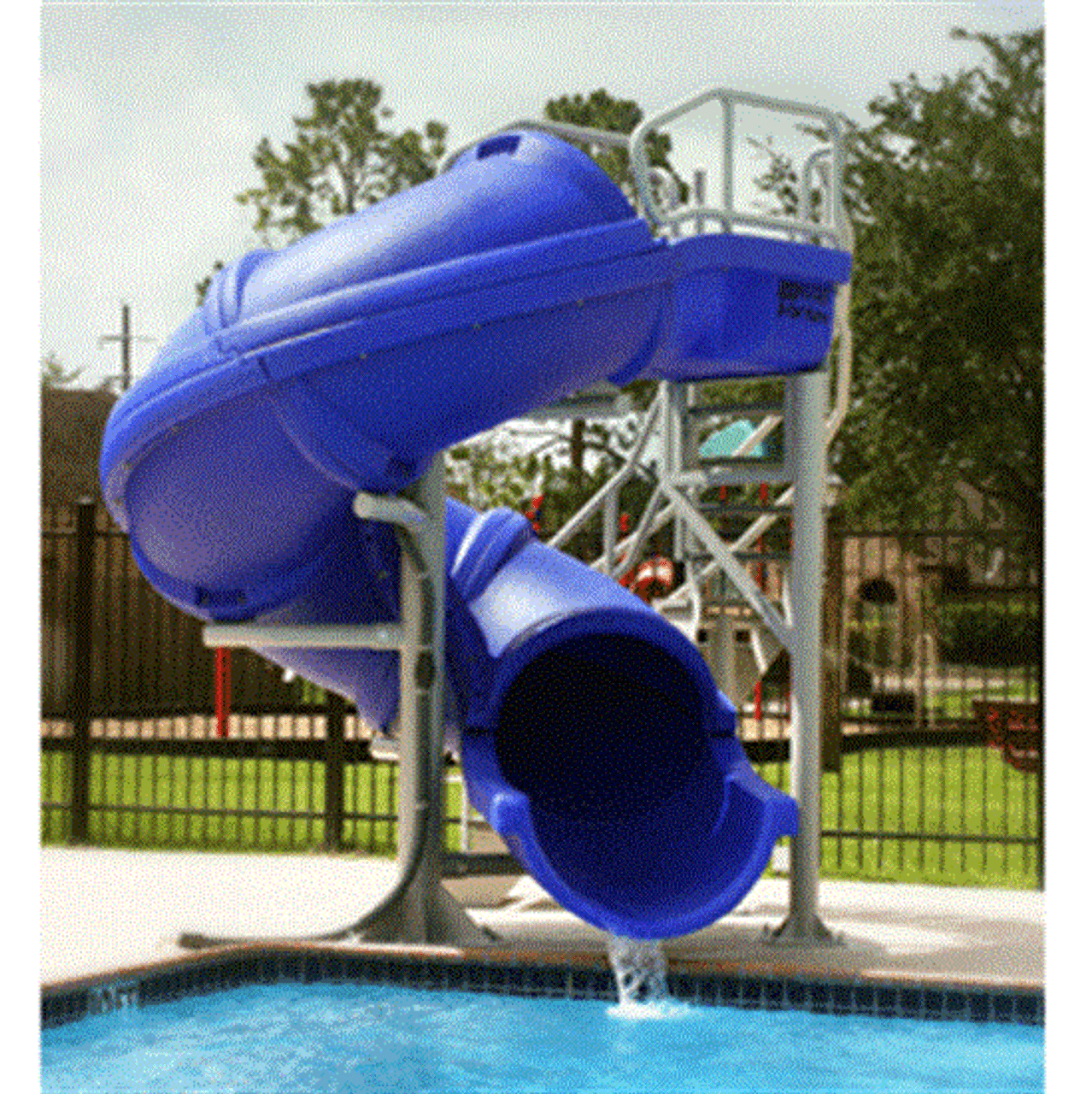 Vortex Full Tube Swimming Pool Waterslide with Staircase