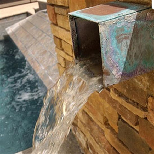Bobe 4" x 8" Rectangular Box Copper Scupper Bobe 4" x 8" Rectangular Box Copper Scupper