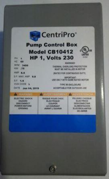Goulds 1 HP 230V CentriPro Quick Disconnect (QD) Control Box - CB10412