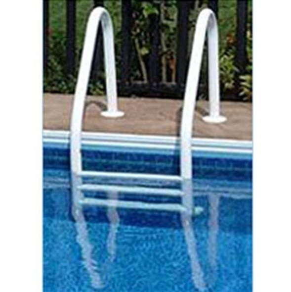 Saftron 3 Step In Ground Polymer Ladder - White Saftron 3 Step In Ground Polymer Ladder - White