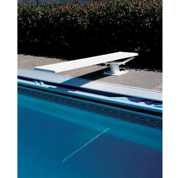 SR Smith Cantilever Jump Stand with 8' Frontier III Board - Pewter Gray with Matching Tread and White Springs SR Smith Cantilever Jump Stand with 8' Frontier III Board - Pewter Gray with Matching Tread and White Springs